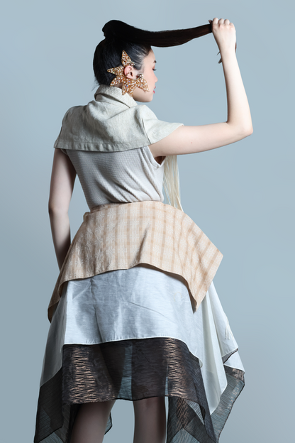 NAG-IISA KANG BIDA, CREAM FRINGE TOP WITH PIÑA