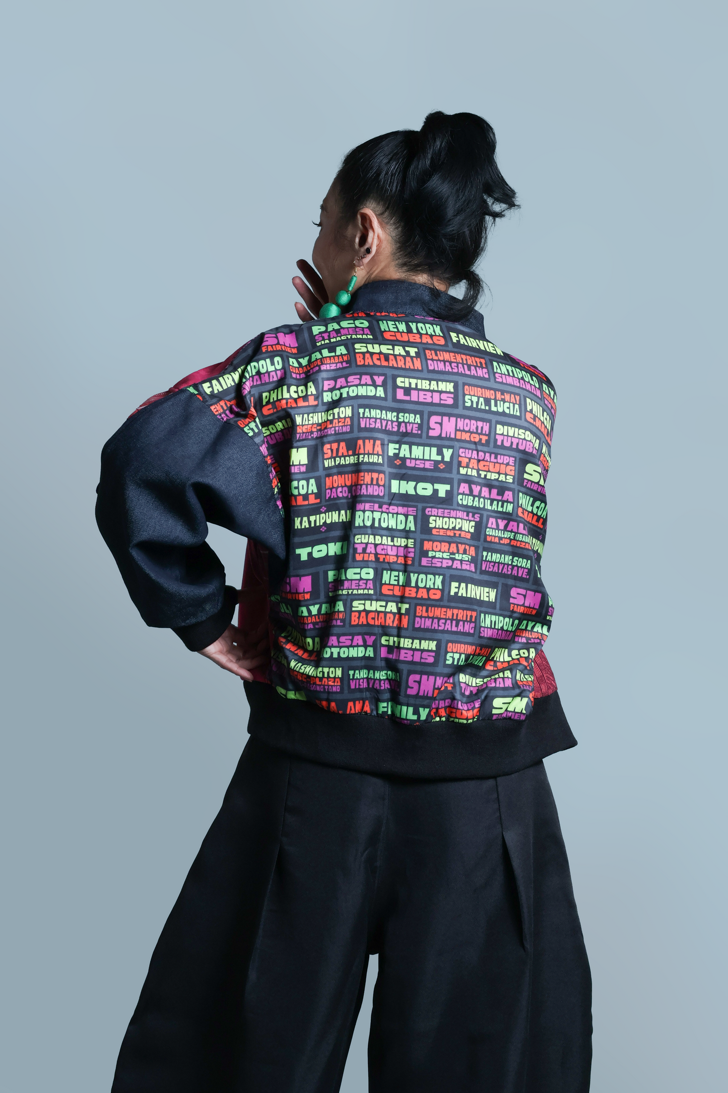 BAKASYONISTA JACKET IN BINAKOL AND KANTARINES WEAVE WITH LINING