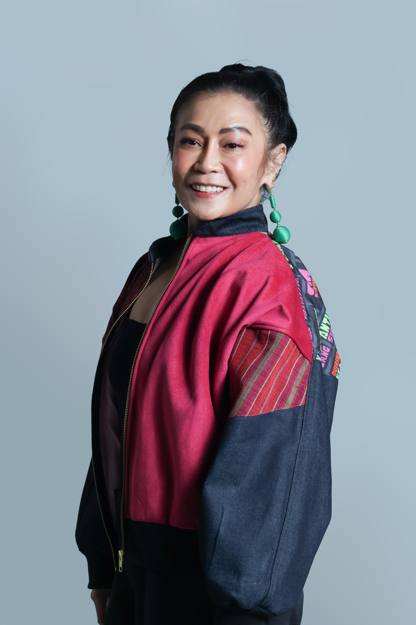 BAKASYONISTA JACKET IN BINAKOL AND KANTARINES WEAVE WITH LINING