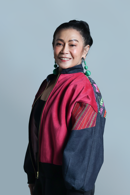 BAKASYONISTA JACKET IN BINAKOL AND KANTARINES WEAVE WITH LINING
