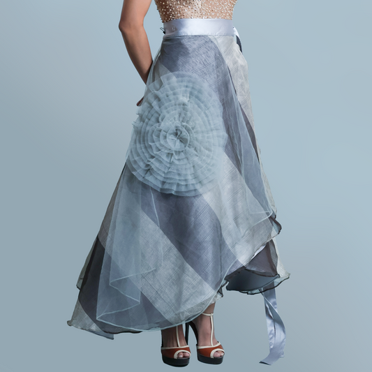 ENSAYMADA WRAP SKIRT IN GREY