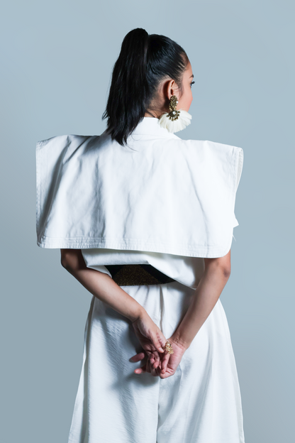 LAGING HANDA JACKET IN WHITE DENIM