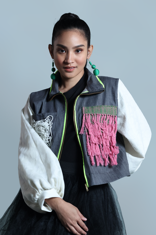 PANSIT CANTON WITH SAHOG STATEMENT JACKET WITH KABANGKALAN NEGROS WEAVE