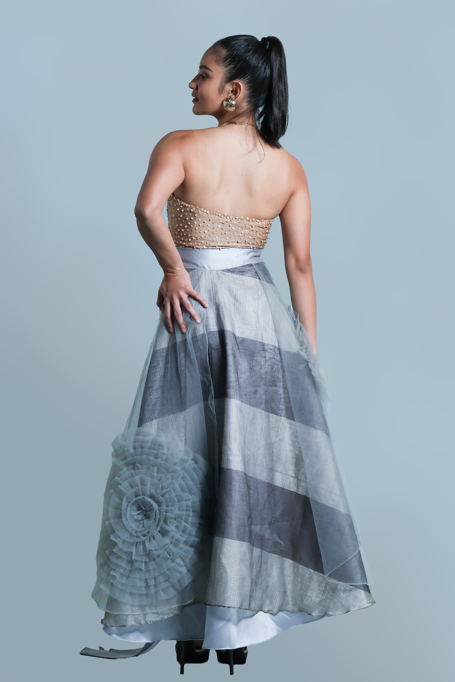 ENSAYMADA WRAP SKIRT IN GREY