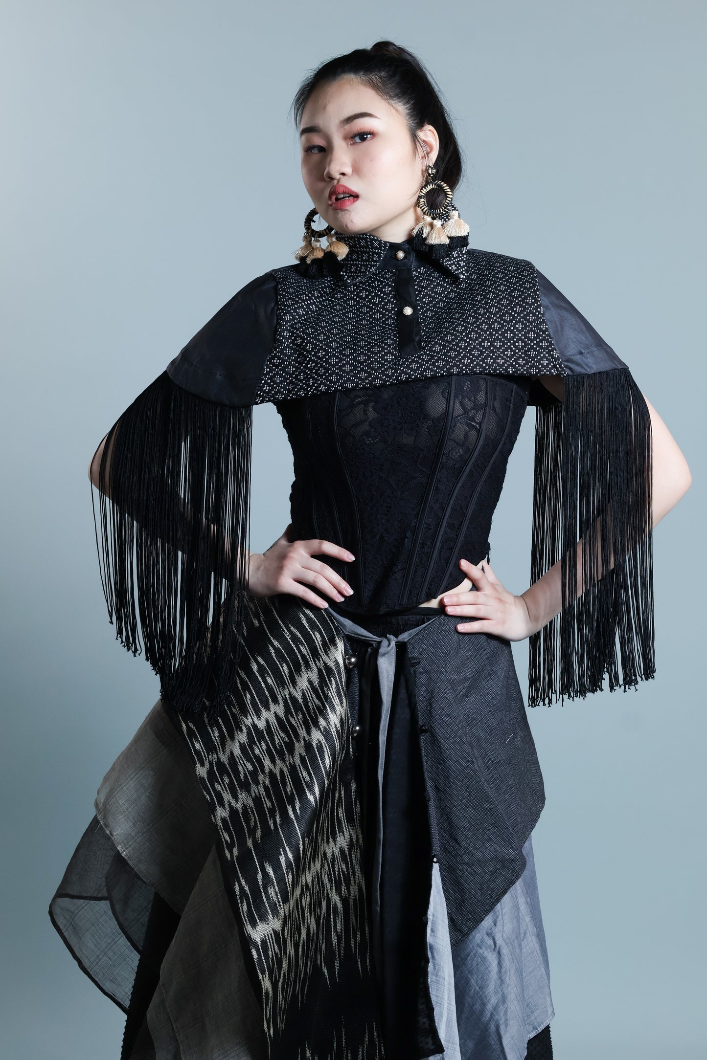 NAG-IISA KANG BIDA, BLACK FRINGE TOP WITH WEAVE OF ZAMBOANGA