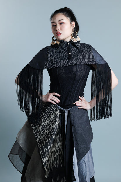 NAG-IISA KANG BIDA, BLACK FRINGE TOP WITH WEAVE OF ZAMBOANGA