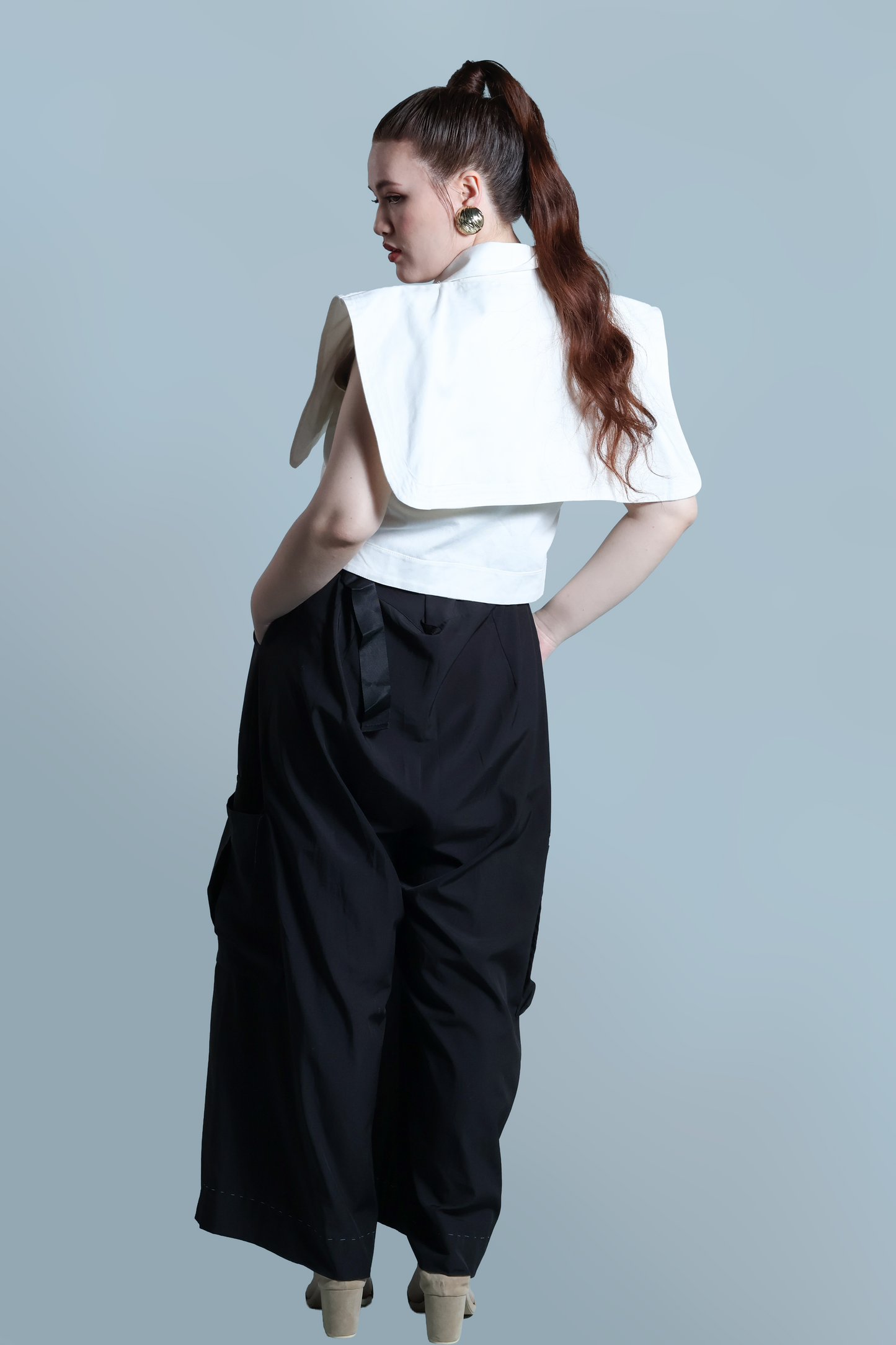 LAGING HANDA JACKET IN WHITE DENIM