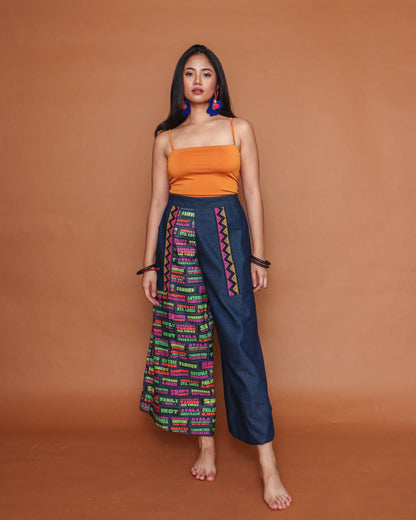 Laagan Pants with Deep Pockets in Denim and Langkit Strap