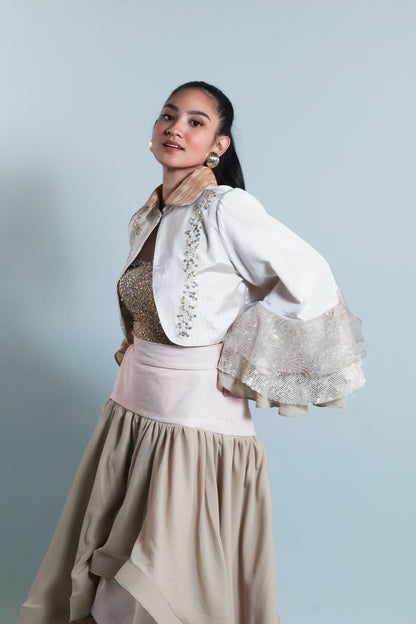LEAD SINGER PONCHO IN CREAM TNALAK