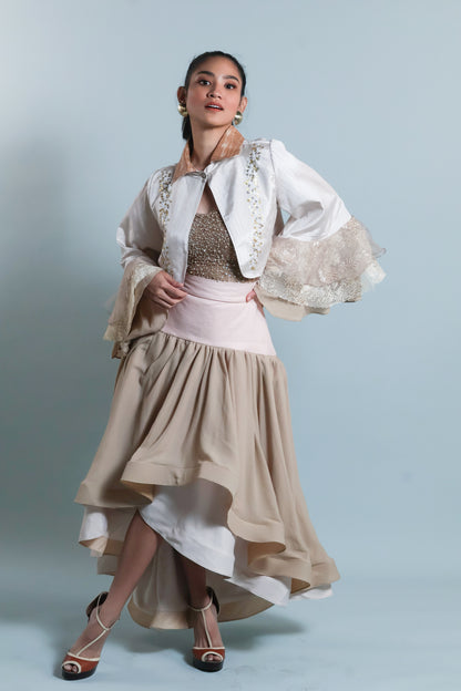 LEAD SINGER PONCHO IN CREAM TNALAK