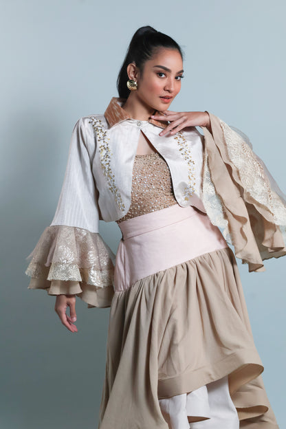 LEAD SINGER PONCHO IN CREAM TNALAK