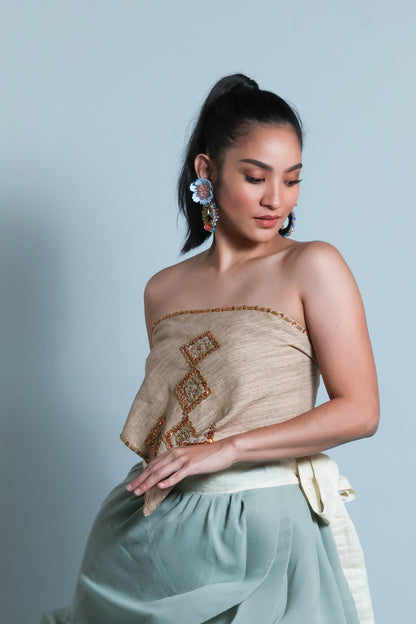 BAGOBO SCARF ON EARTH BINAKOL WITH POMPOM