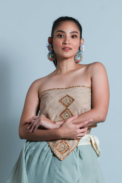 BAGOBO SCARF ON EARTH BINAKOL WITH POMPOM