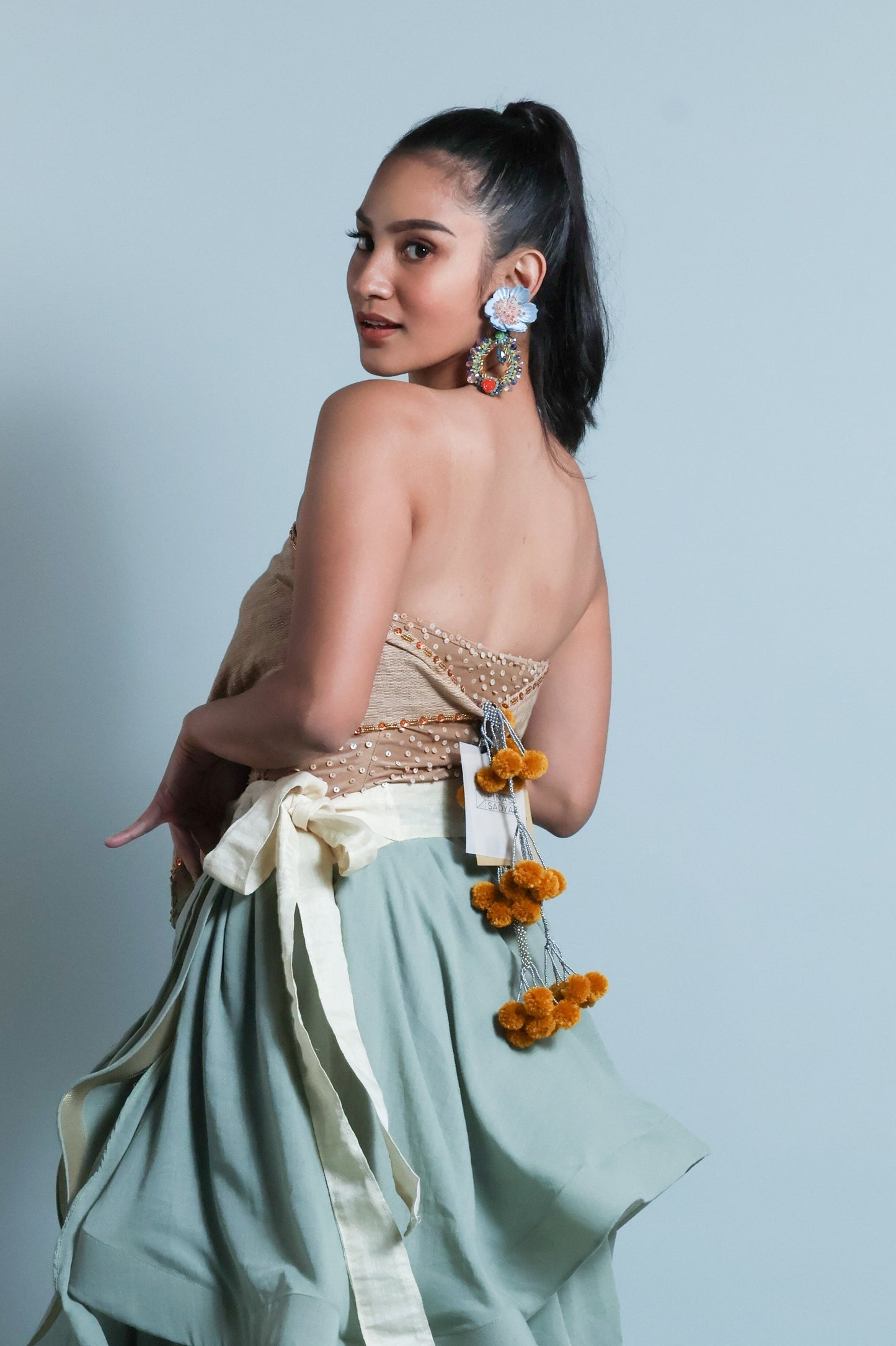 BAGOBO SCARF ON EARTH BINAKOL WITH POMPOM