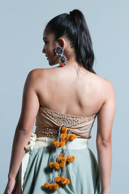 BAGOBO SCARF ON EARTH BINAKOL WITH POMPOM