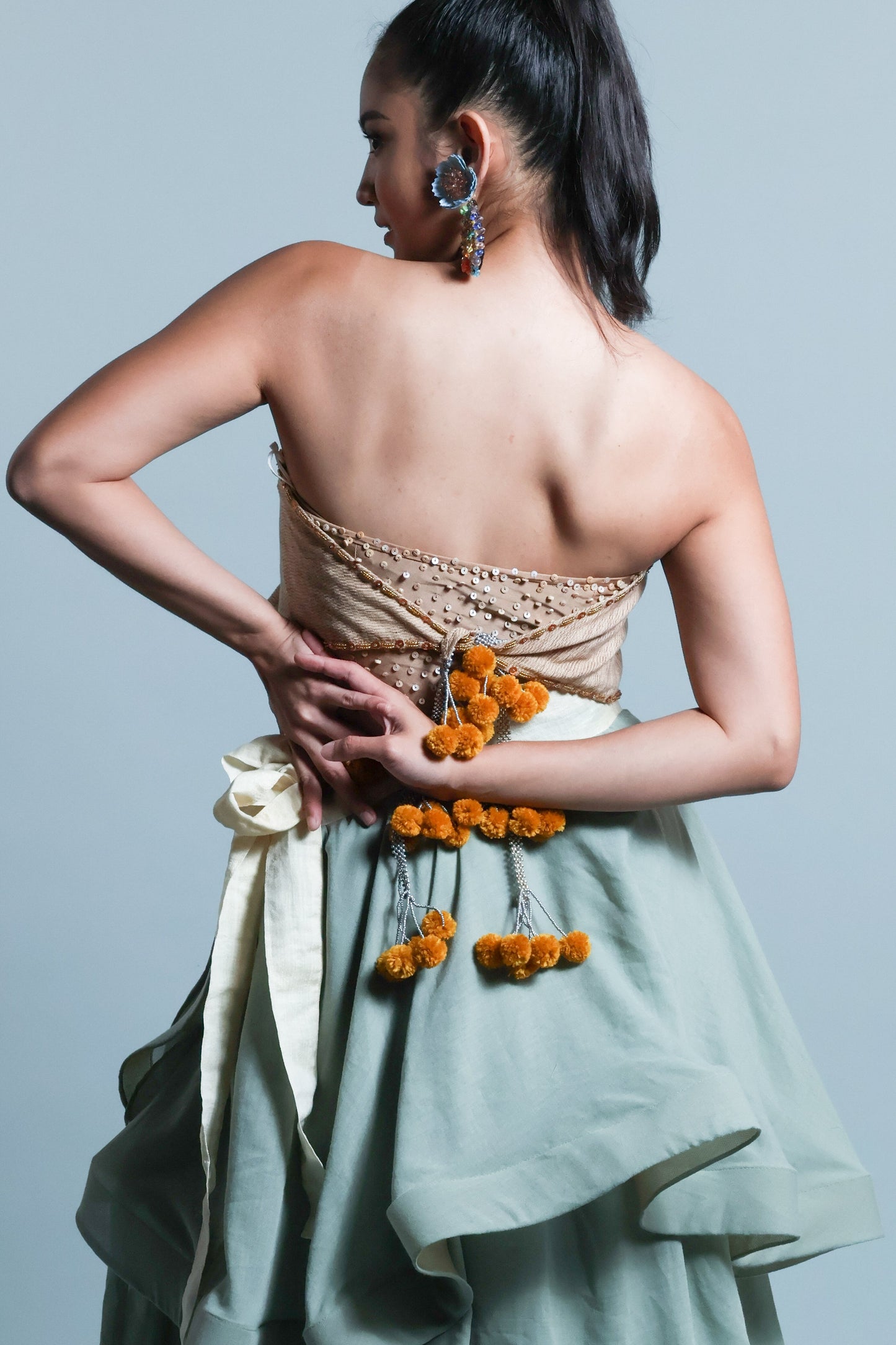 BAGOBO SCARF ON EARTH BINAKOL WITH POMPOM