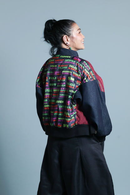 BAKASYONISTA JACKET IN BINAKOL AND KANTARINES WEAVE WITH LINING