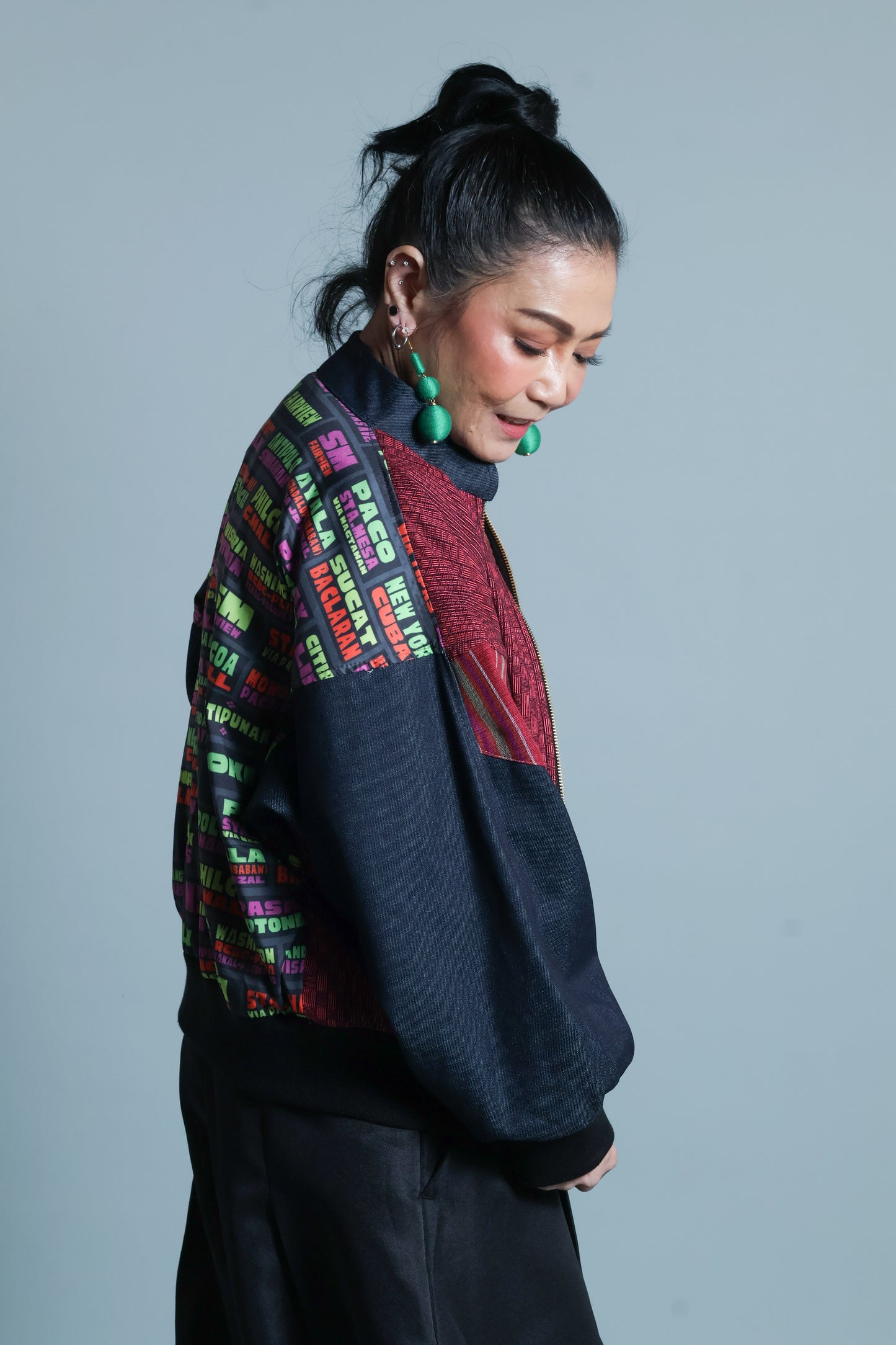BAKASYONISTA JACKET IN BINAKOL AND KANTARINES WEAVE WITH LINING