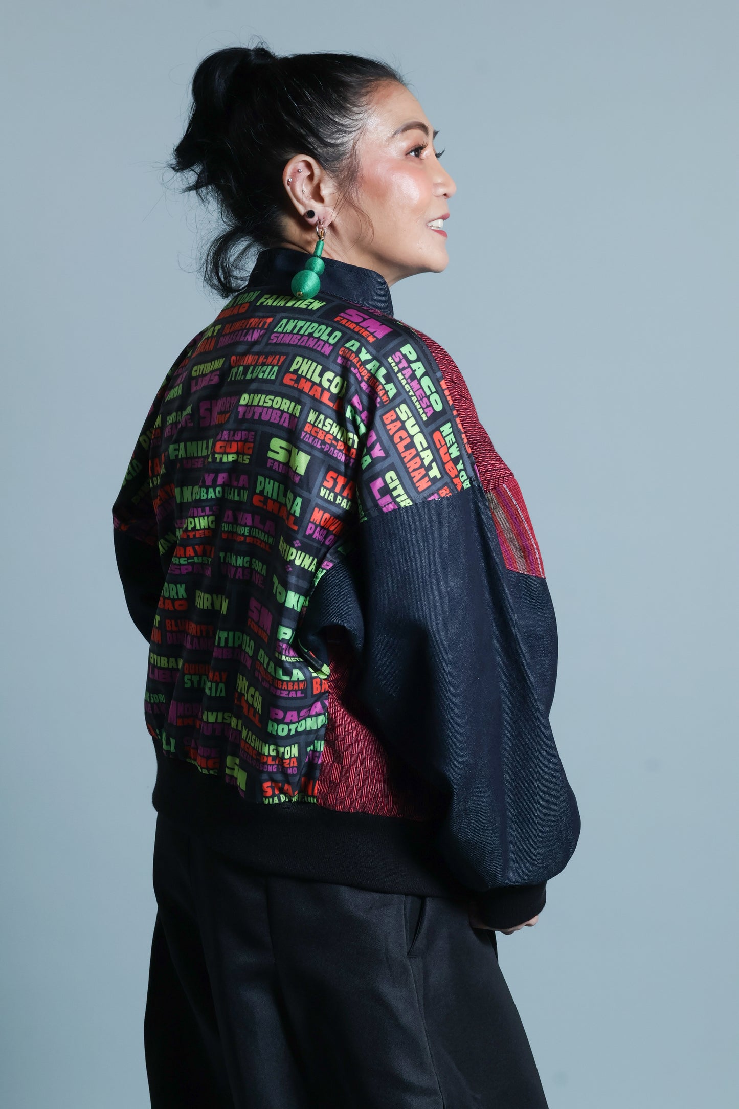 BAKASYONISTA JACKET IN BINAKOL AND KANTARINES WEAVE WITH LINING