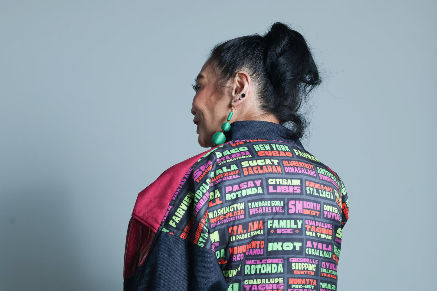 BAKASYONISTA JACKET IN BINAKOL AND KANTARINES WEAVE WITH LINING