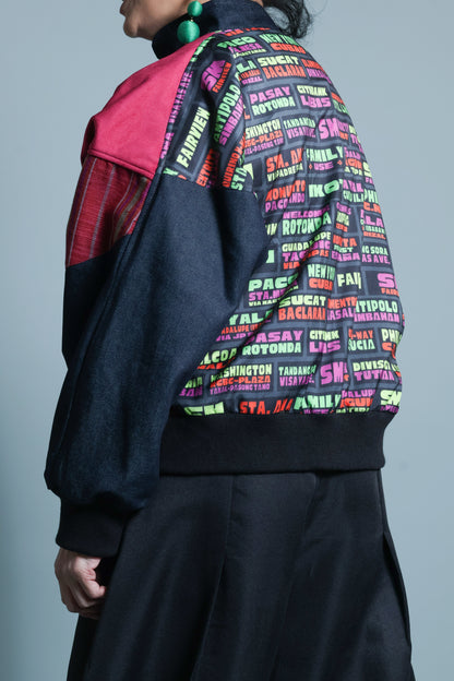 BAKASYONISTA JACKET IN BINAKOL AND KANTARINES WEAVE WITH LINING