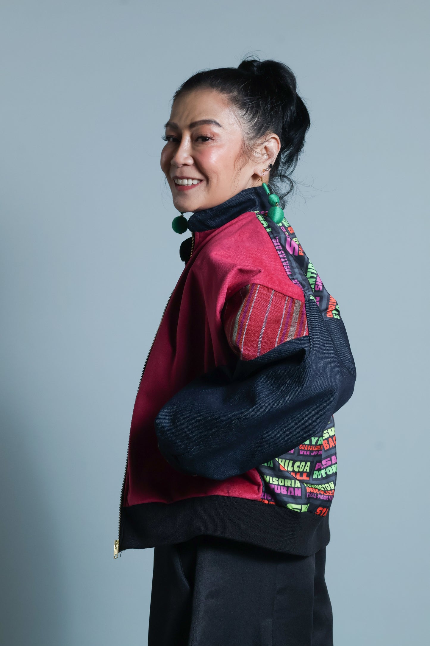 BAKASYONISTA JACKET IN BINAKOL AND KANTARINES WEAVE WITH LINING