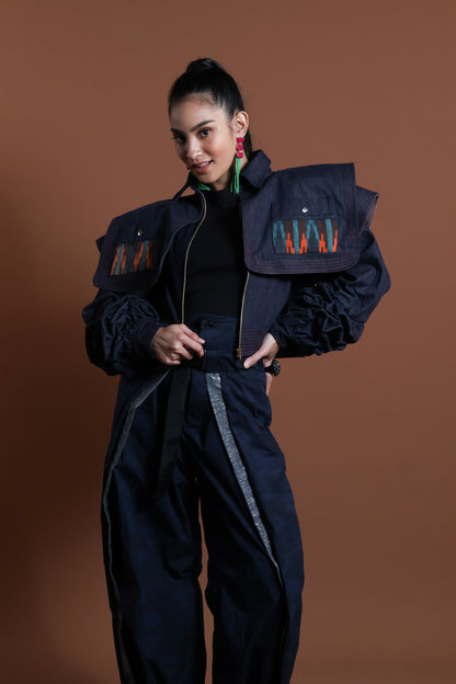 MATATAG ADJUSTABLE WIDE BLUE FATIGUE MILITARY