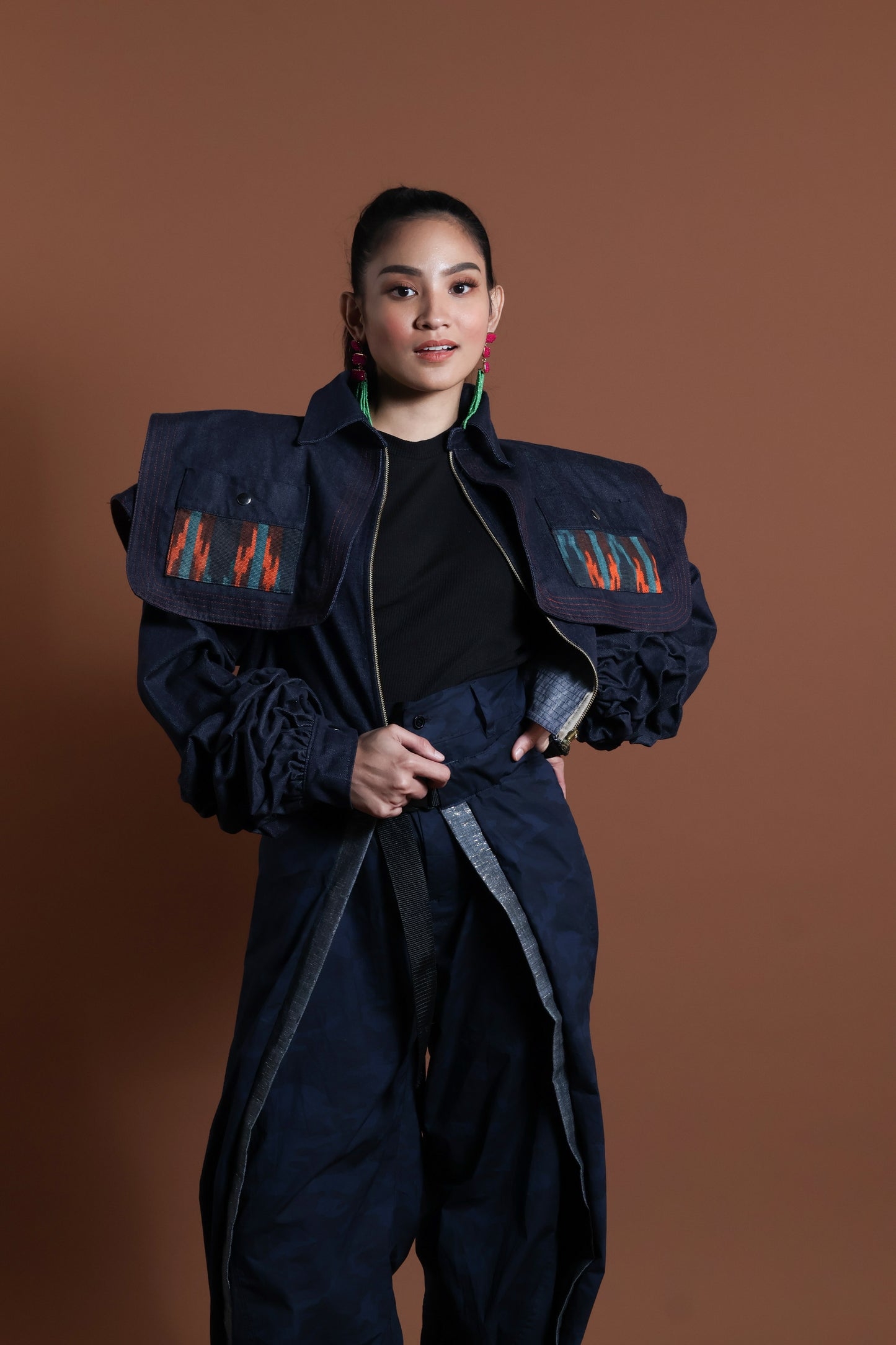 MATATAG ADJUSTABLE WIDE BLUE FATIGUE MILITARY