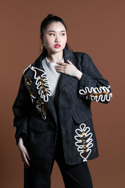 AY! KABOG PO! STATEMENT DENIM JACKET