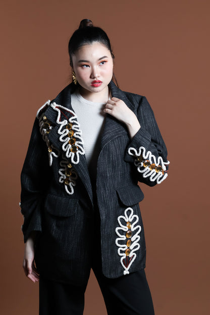 AY! KABOG PO! STATEMENT DENIM JACKET