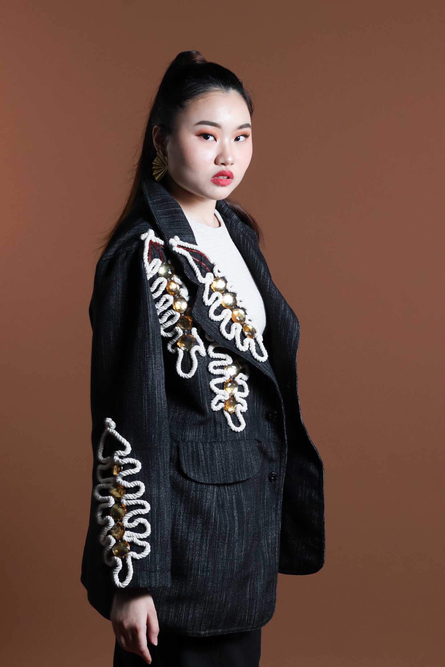 AY! KABOG PO! STATEMENT DENIM JACKET