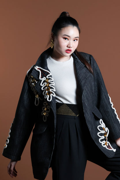 AY! KABOG PO! STATEMENT DENIM JACKET