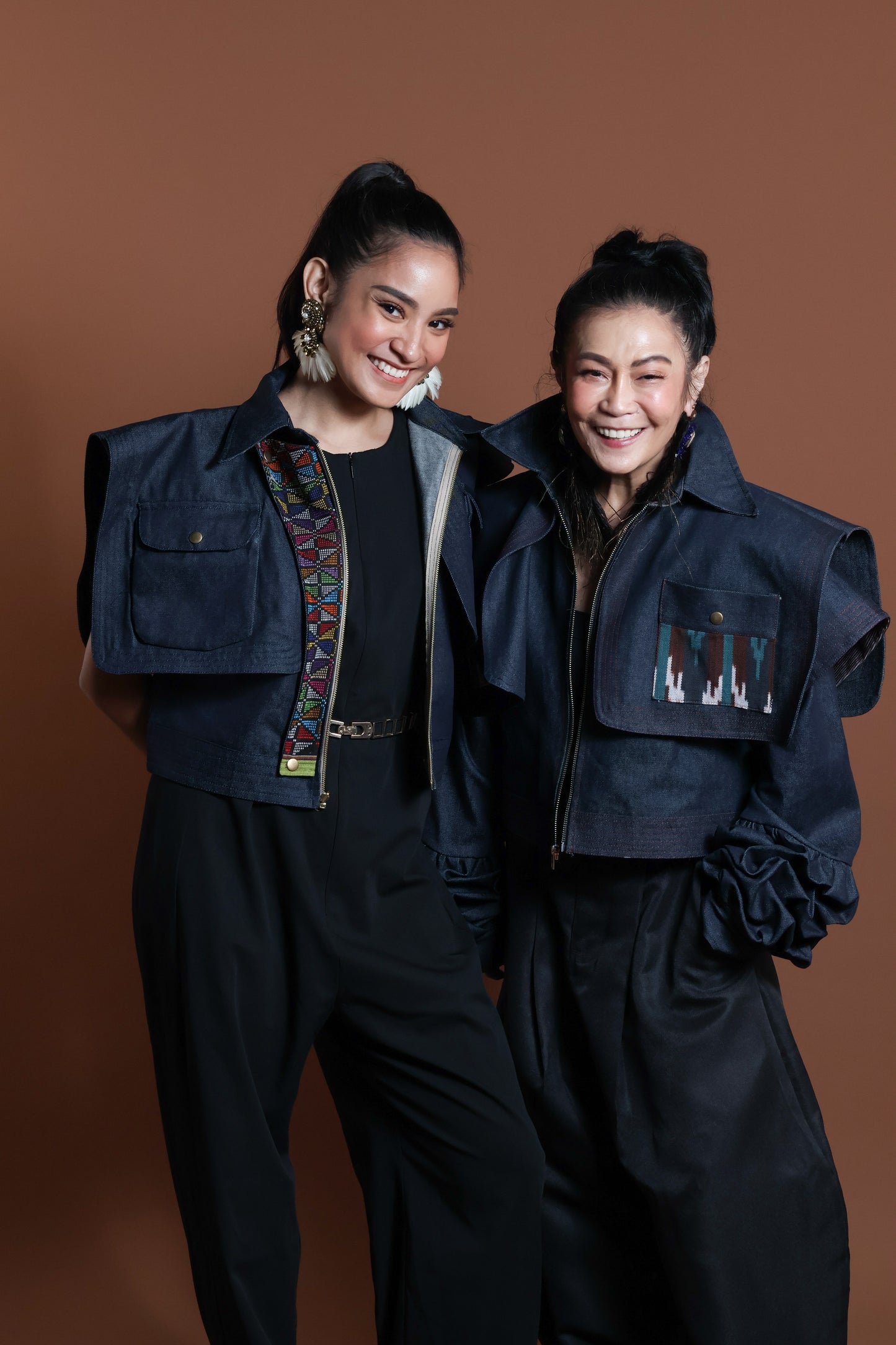 PALABAN LONG SLEEVES JACKET COVER UP WITH IKAT OF THE NORTH- blue pocket