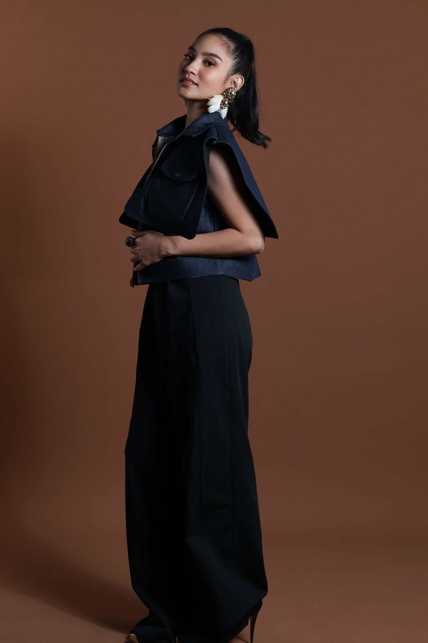 LAGING HANDA SQUARE JACKET DENIM IN KALINGA CORDILLERA EMBROIDERY