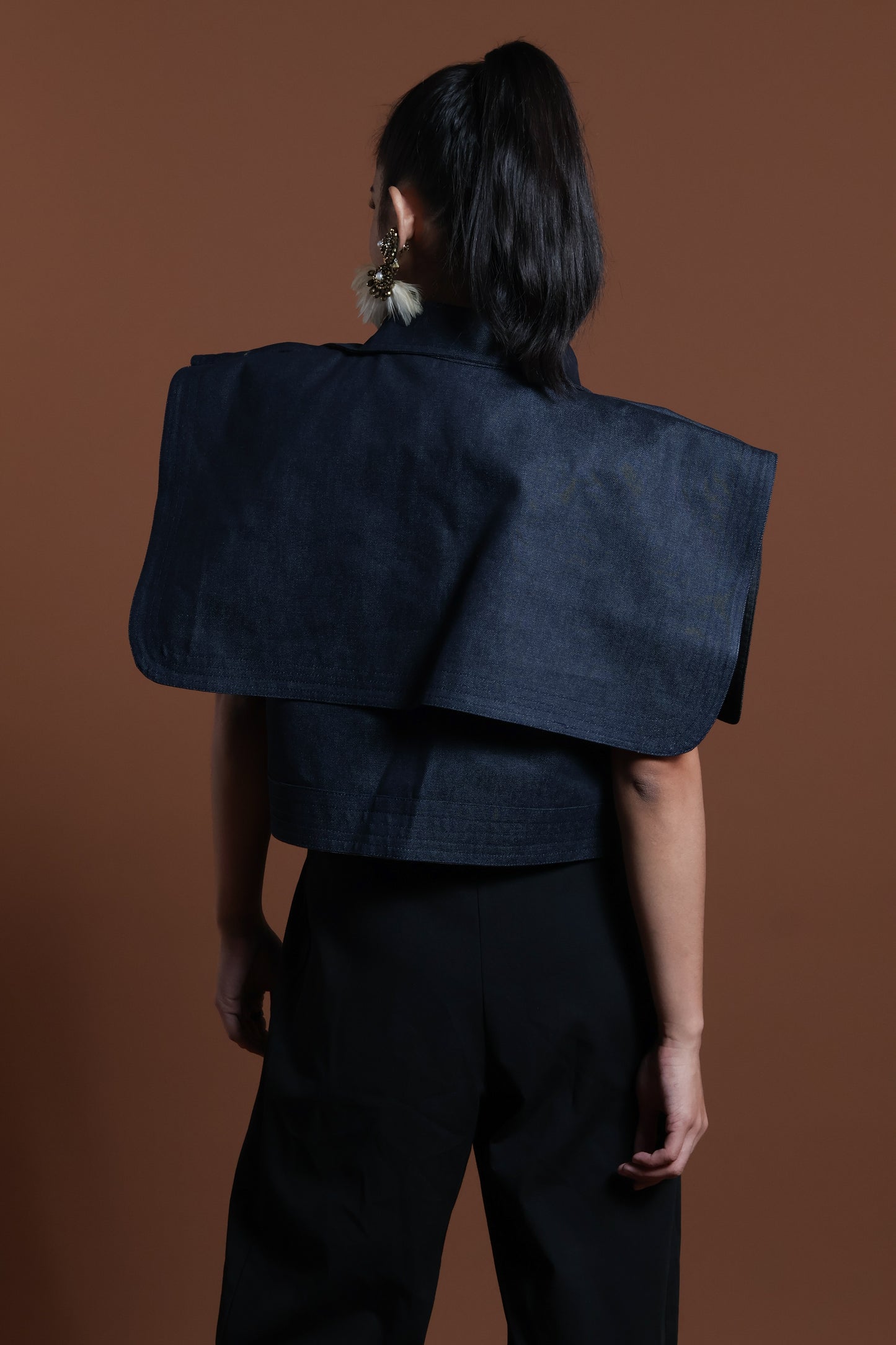 LAGING HANDA SQUARE JACKET DENIM IN KALINGA CORDILLERA EMBROIDERY