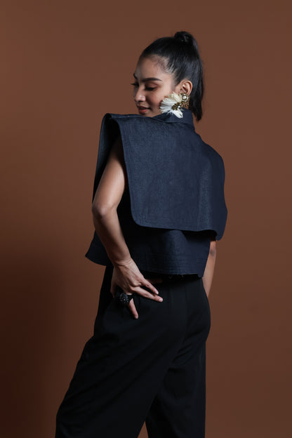 LAGING HANDA SQUARE JACKET DENIM IN KALINGA CORDILLERA EMBROIDERY