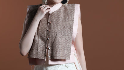 PINAGPALA BIB COFFEE BROWN KUNDIMAN WEAVE