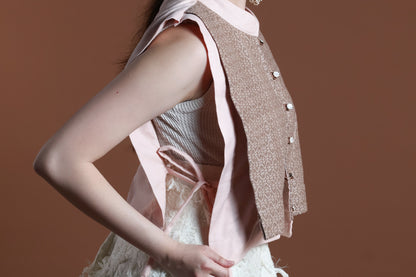 PINAGPALA BIB COFFEE BROWN KUNDIMAN WEAVE