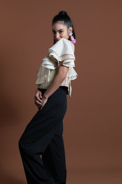 BONGGANG SLEEVES BIB IN EARTH WITH SUKSUK BARONG