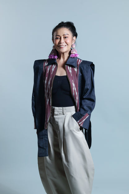 JUMPER JACKET IN PURPLE TNALAK WEAVE OF THE NORTH