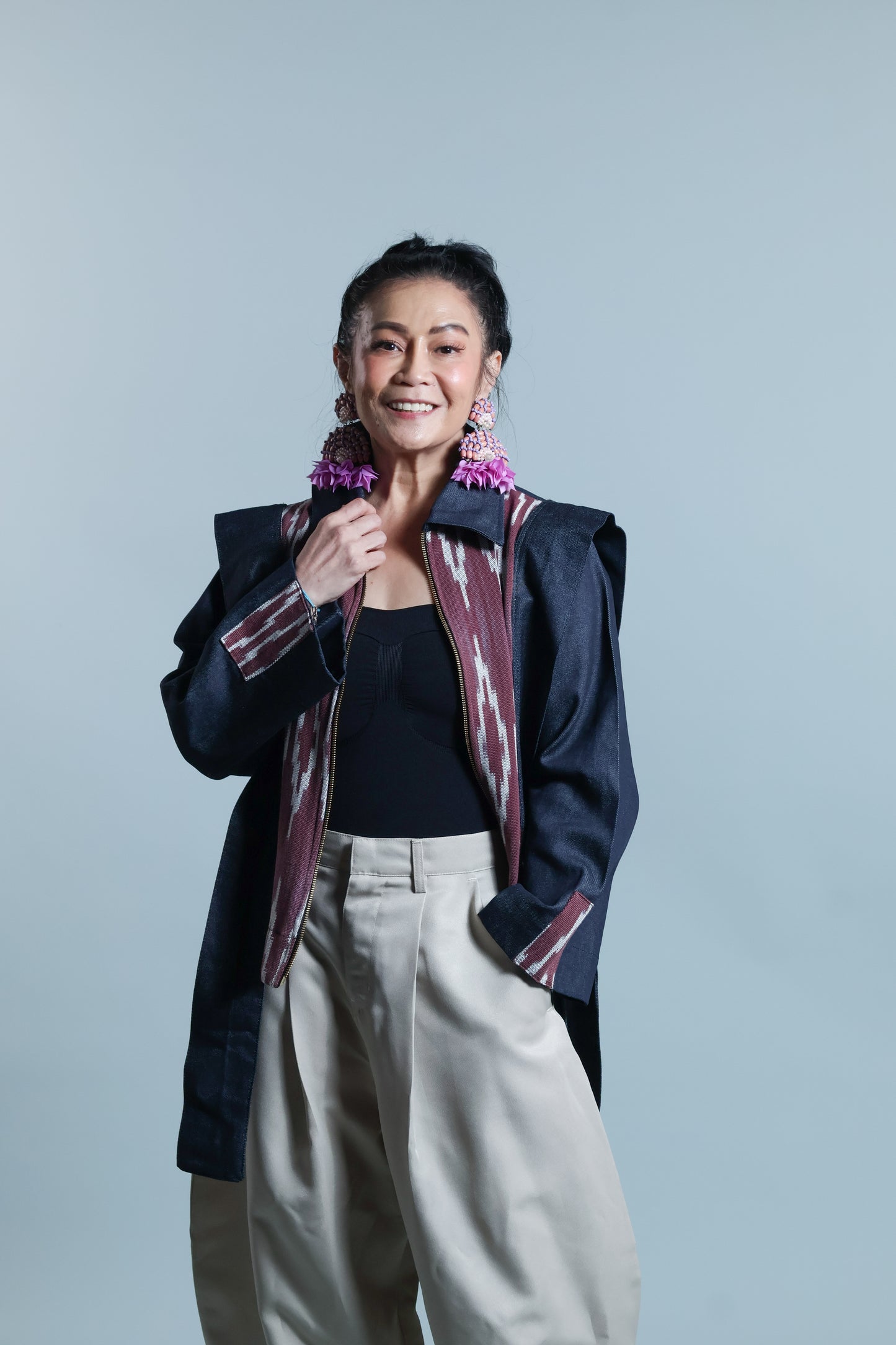 JUMPER JACKET IN PURPLE TNALAK WEAVE OF THE NORTH