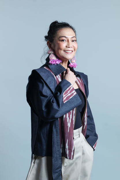 JUMPER JACKET IN PURPLE TNALAK WEAVE OF THE NORTH