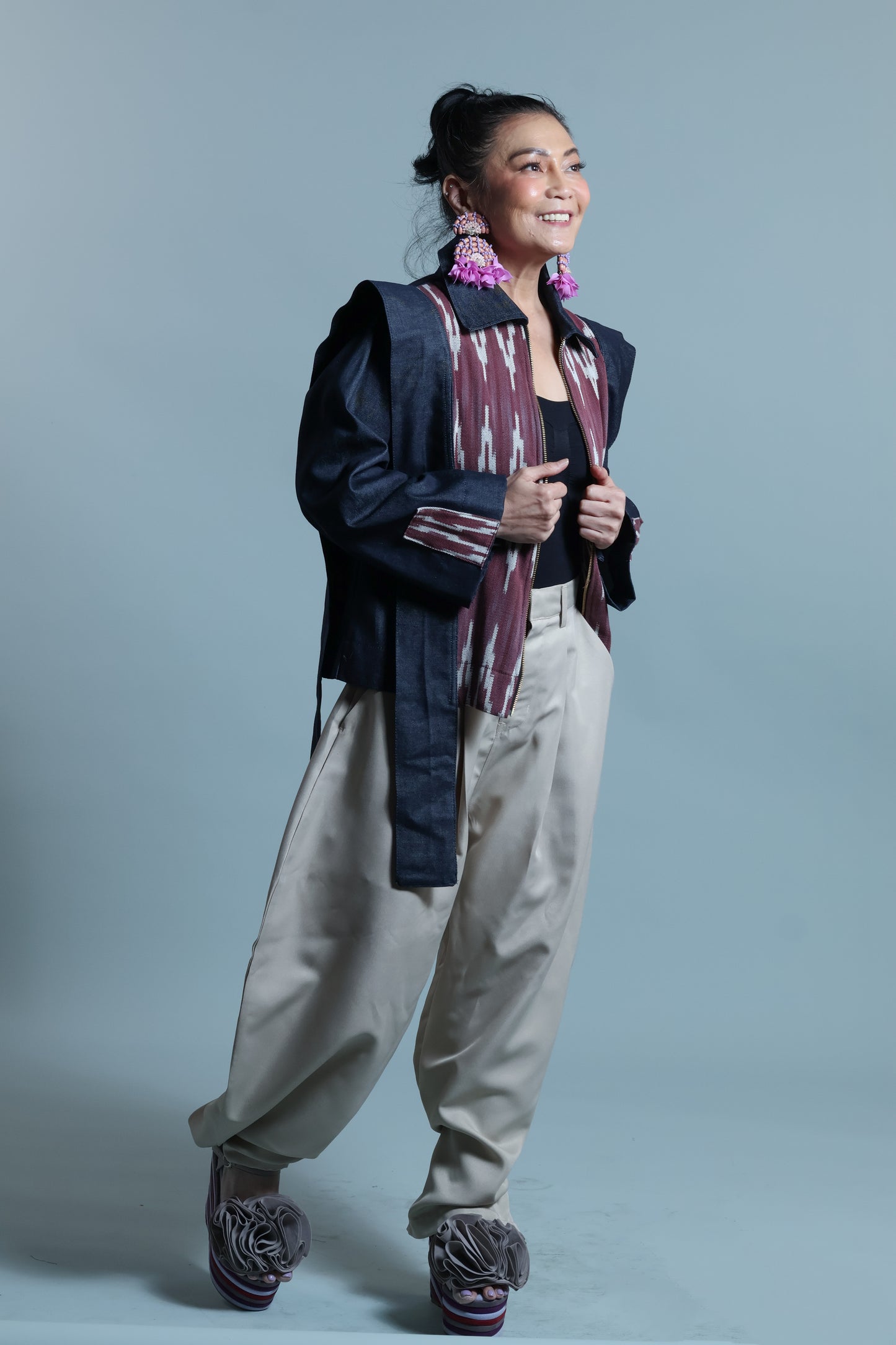 JUMPER JACKET IN PURPLE TNALAK WEAVE OF THE NORTH