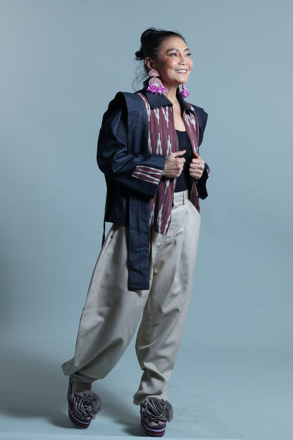 JUMPER JACKET IN PURPLE TNALAK WEAVE OF THE NORTH