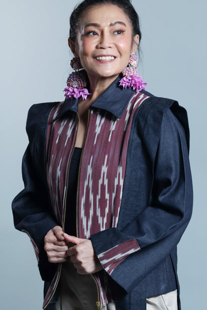 JUMPER JACKET IN PURPLE TNALAK WEAVE OF THE NORTH