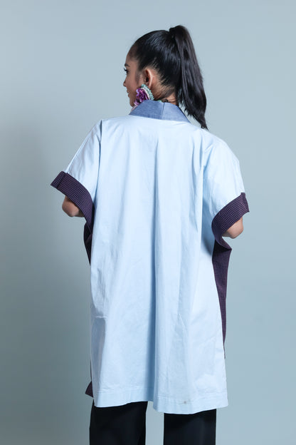 GLAMOROSA KIMONO-STYLE COVER UP IN POWDER BLUE