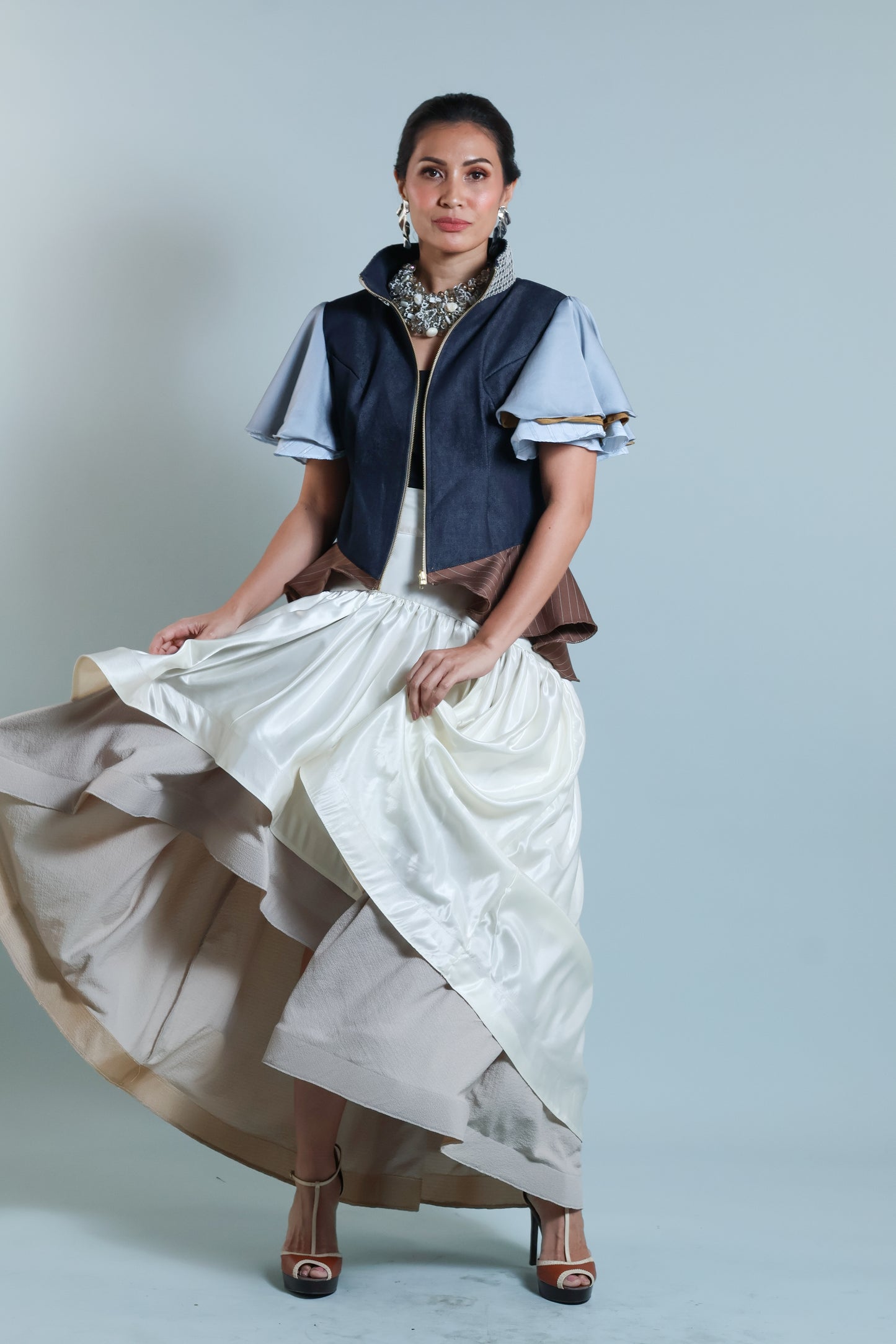 NEBUKADNEZZAR SKIRT IN OFF WHITE