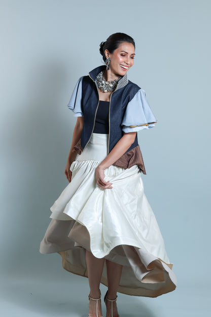 NEBUKADNEZZAR SKIRT IN OFF WHITE