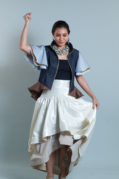 NEBUKADNEZZAR SKIRT IN OFF WHITE