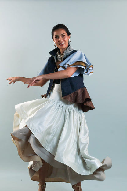 NEBUKADNEZZAR SKIRT IN OFF WHITE
